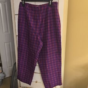 Silk Allison Taylor Women's Vibrant Plaid Capris